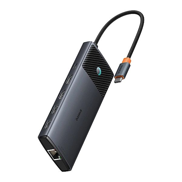 HUB 10w1 Baseus Metal Gleam Series USB-C do USB-C PD / USB-C / 3x USB-