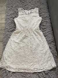 Sukienka koronkowa gipura biała