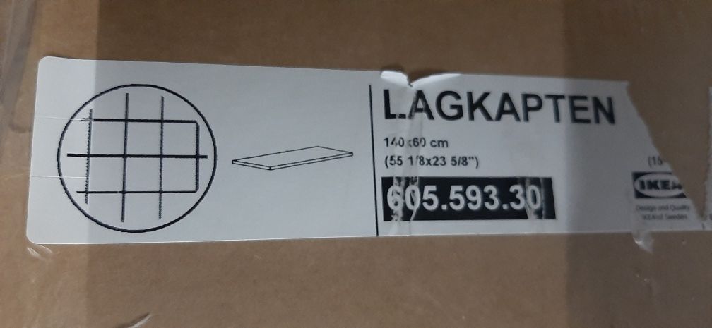 Sprzedam blat LAGKAPTEN Ikea 140×60 + 4 białe nogi