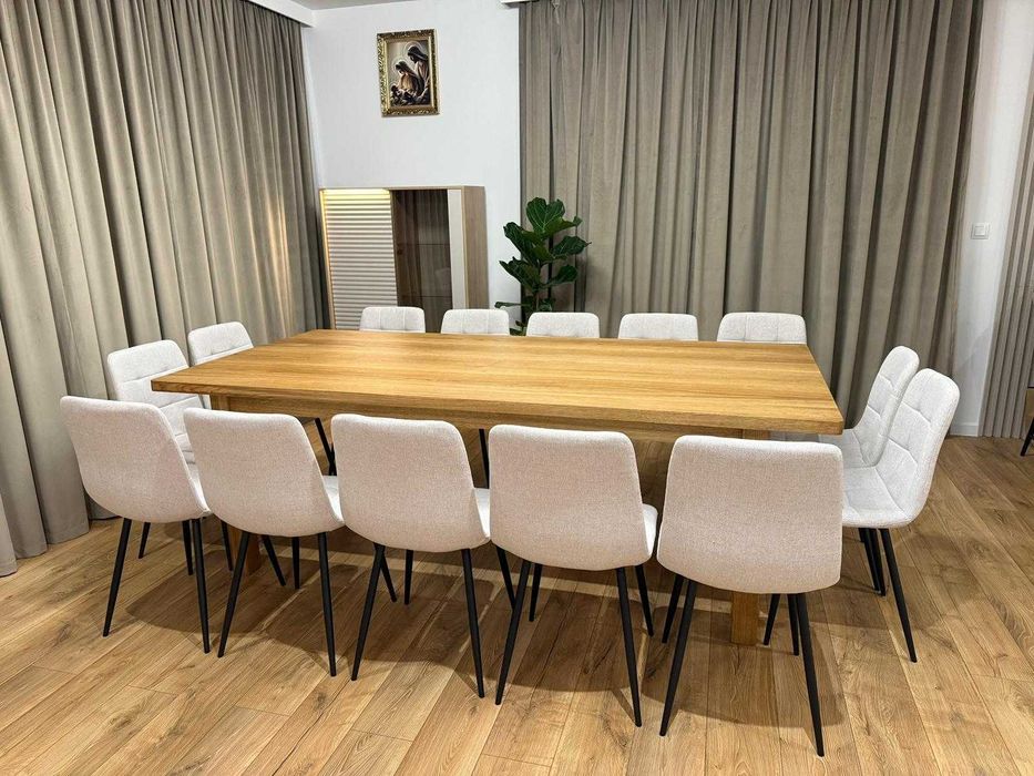Stół dębowy na zamówienie, różne wymiary, lite drewno