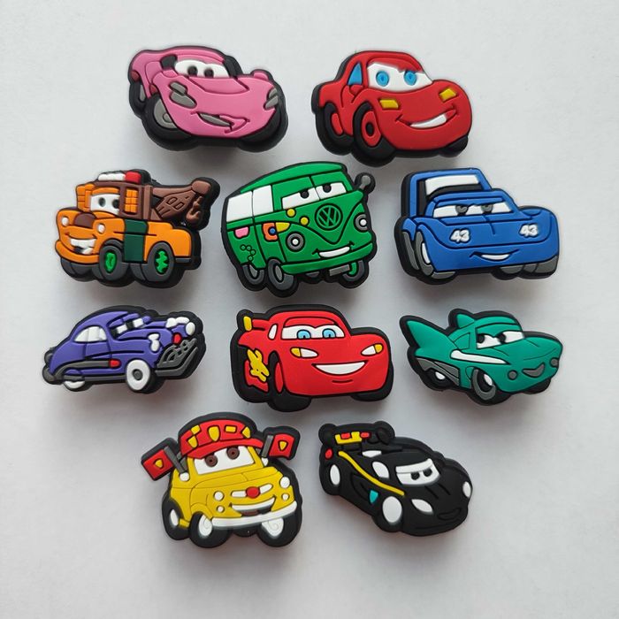 Przypinki do butów crocs prezent AUTA Zygzak McQueen SAMOCHODY bajka