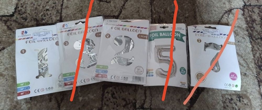 Воздушные шарики цифры