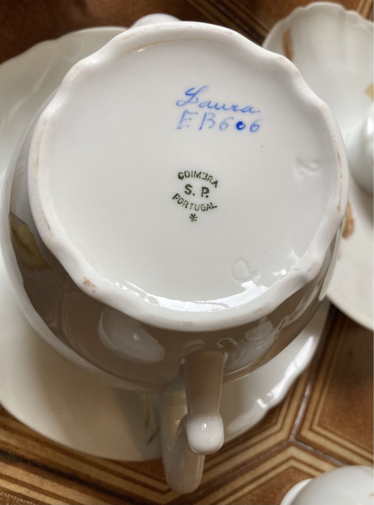 Conjunto Chá porcelana completo de Portugal
