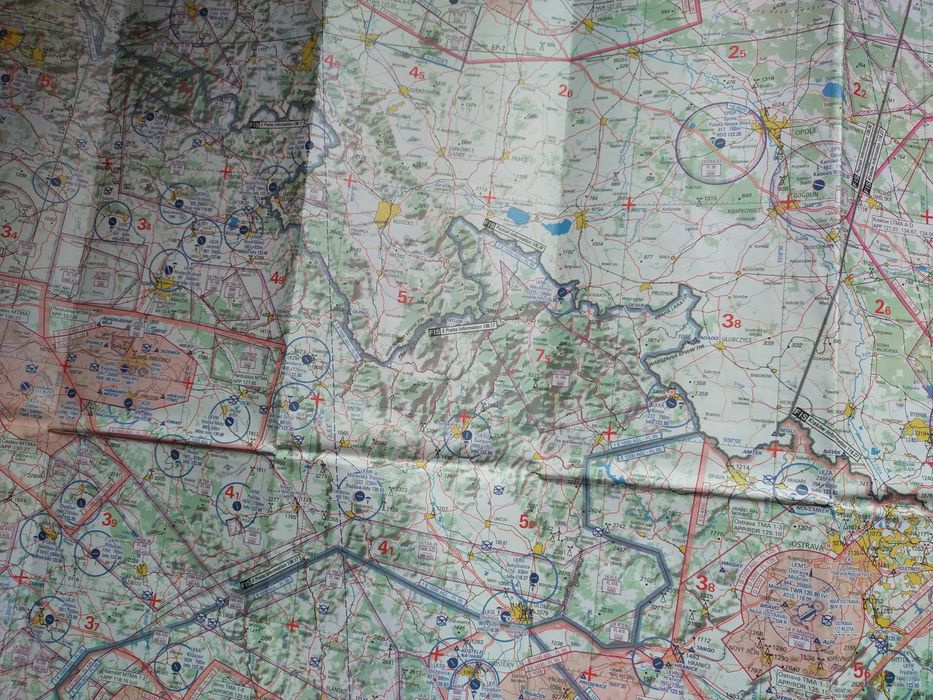 Mapa Jeppesen - rejon Warszawy