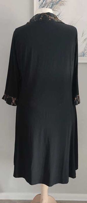 Sukienka elastyczna midi kołnierzyk 46/48