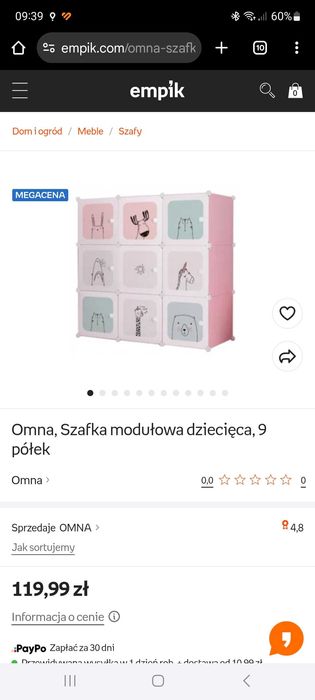 Komoda organizer 9 półek