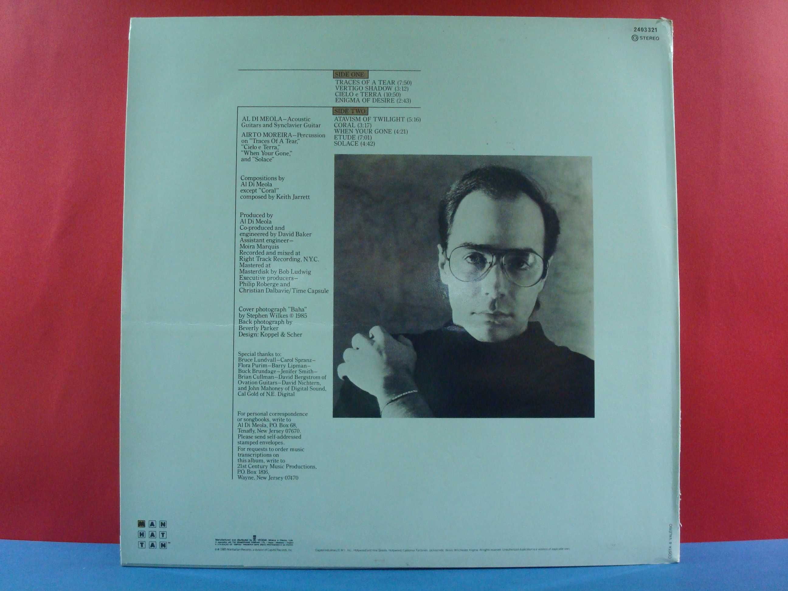 Al Di Meola ‎- Cielo E Terra / Near Mint / LP / PT / 1985