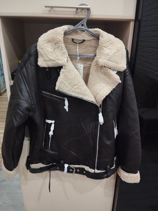 Зимова дублянка косуха. 52-56 розмір. Нова сучасна сумка у подарунок.
