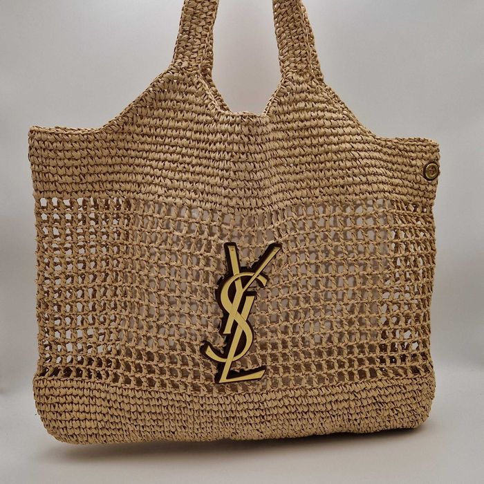 сумка шоппер Saint Laurent Panier Large Raffia Tote Bag