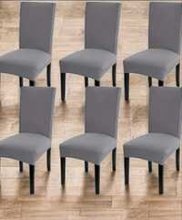 Комплект чохлів для шести стільців сірого кольору