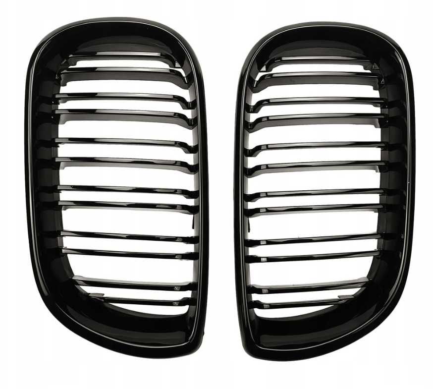 Nerki Grill BMW 3 E46 4D LCI Czarny Połysk