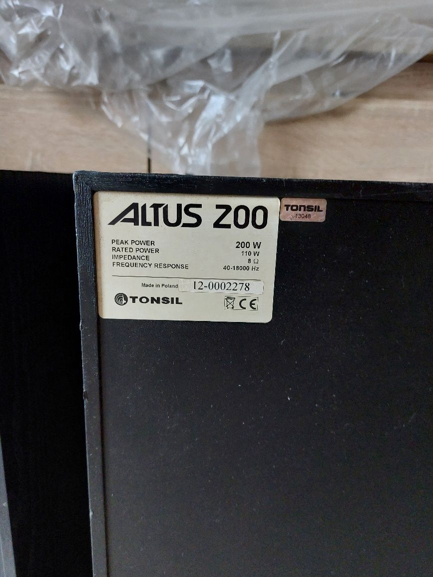 Kolumny Altusy 200  tuner i wzmacniacz