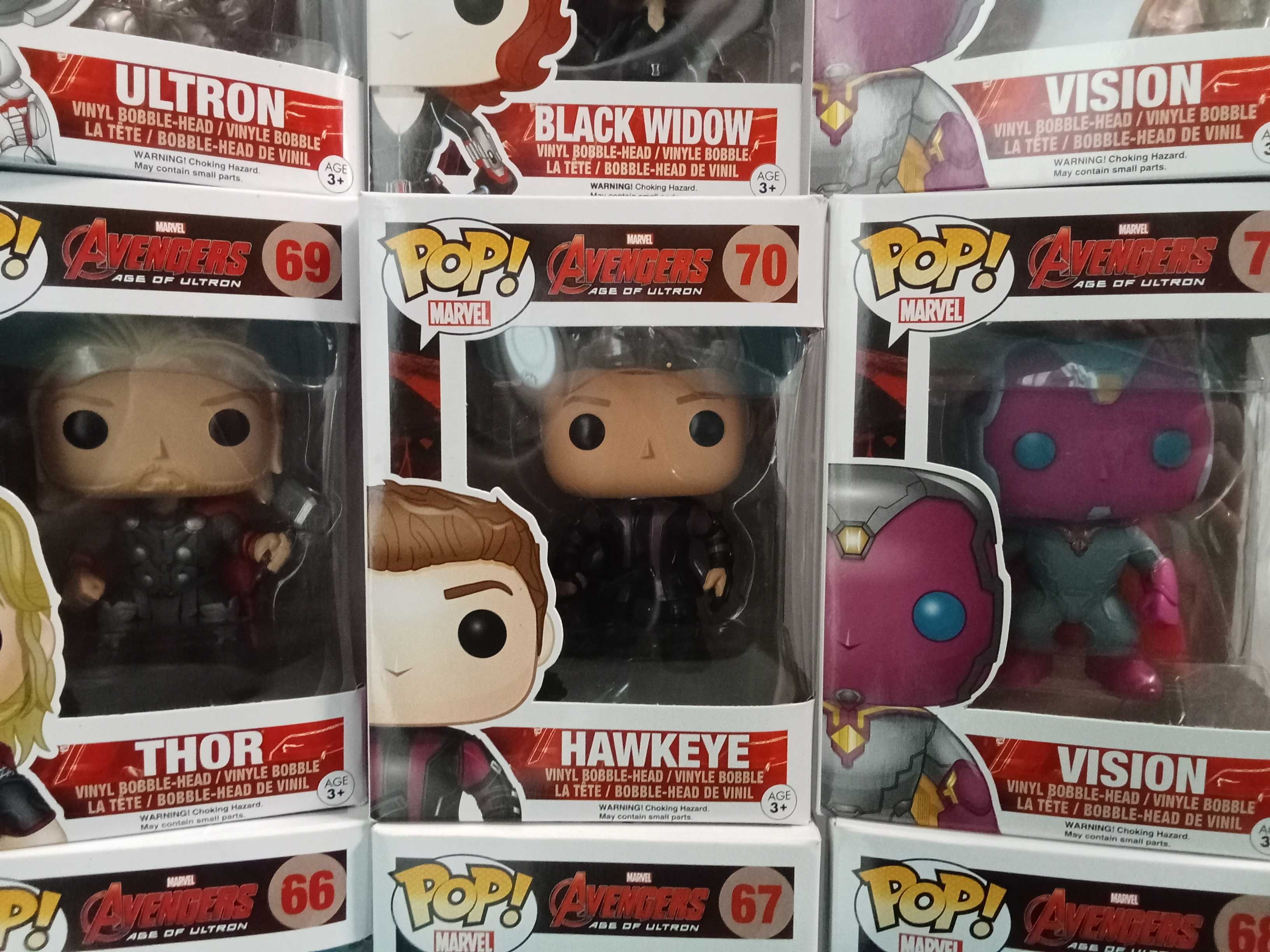 Funko POP Avengers Marvel Vision Hulk Thor Ultron Black Widow Мстители