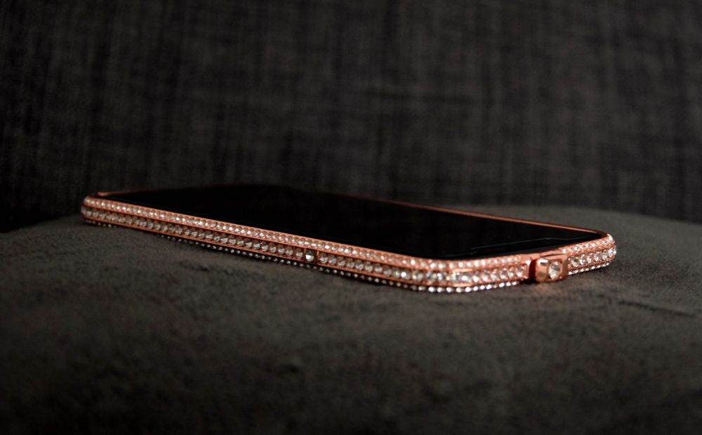Ramka pokrowiec case etui bumper IPhone XS (rose gold)