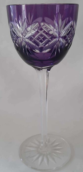 Huta Józefina Szklarska Poręba Fioletowy Kielich do Wina ok 1920