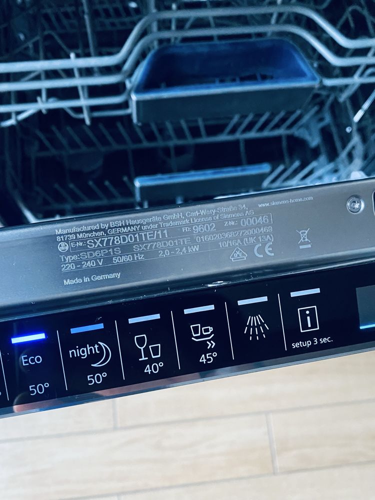 Siemens Zmywarka 60cm XXL A++ OpenAssist