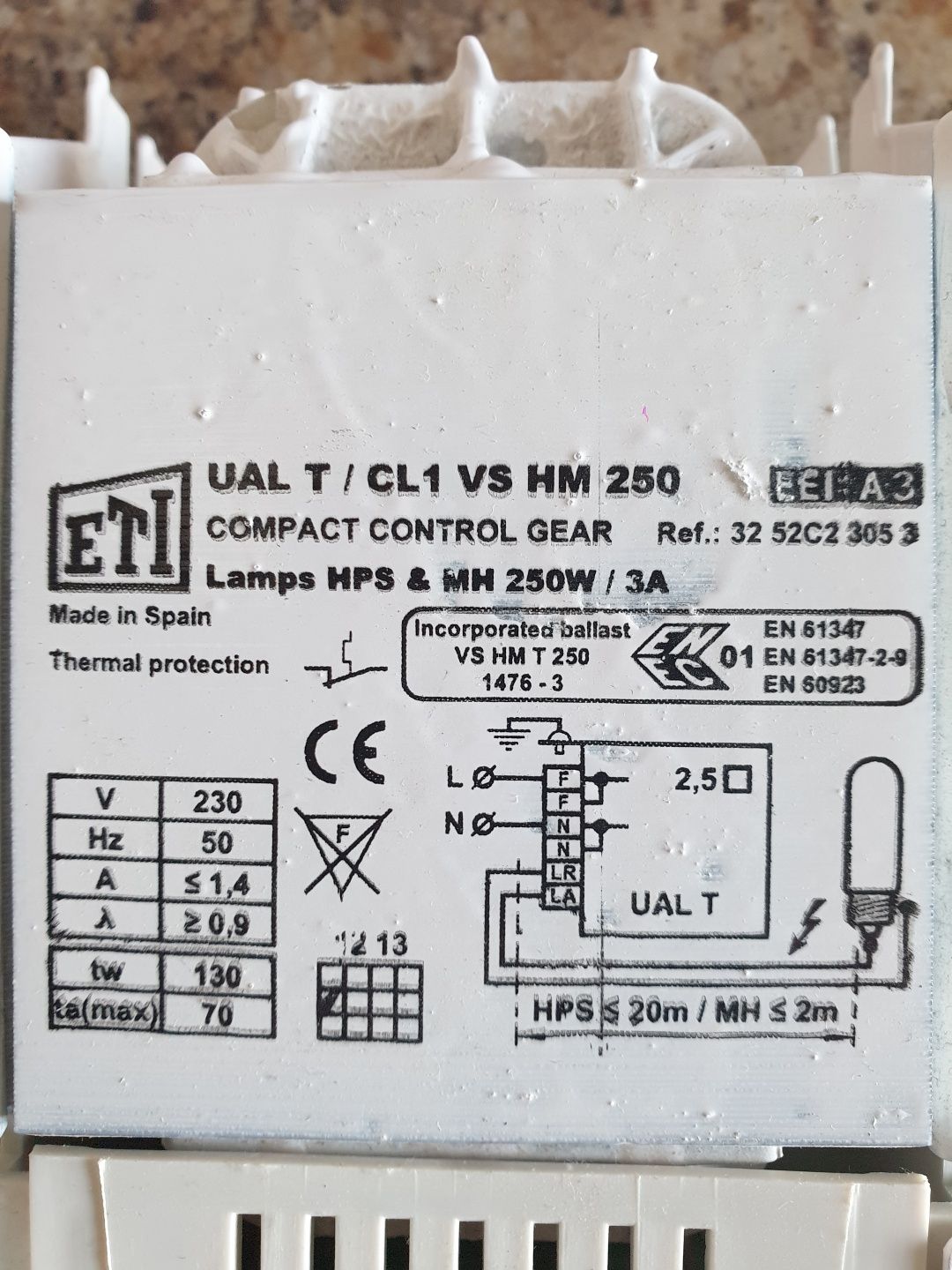 Балласт дроссель для ДнАТ лампы 250W