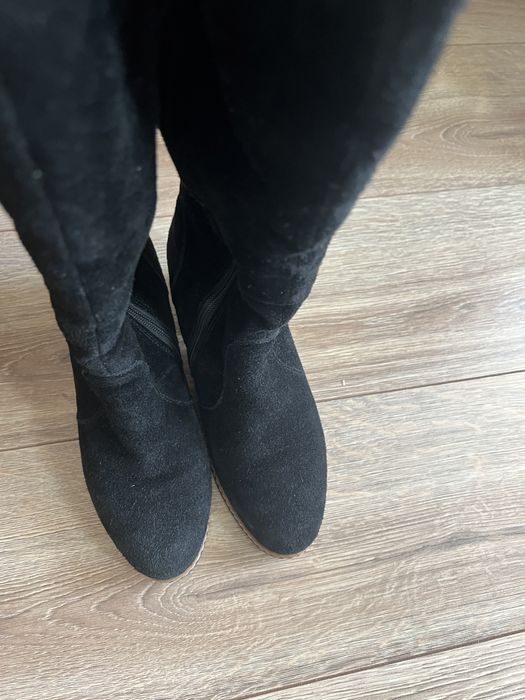 Зимові сапоги сапожки 37 р замша