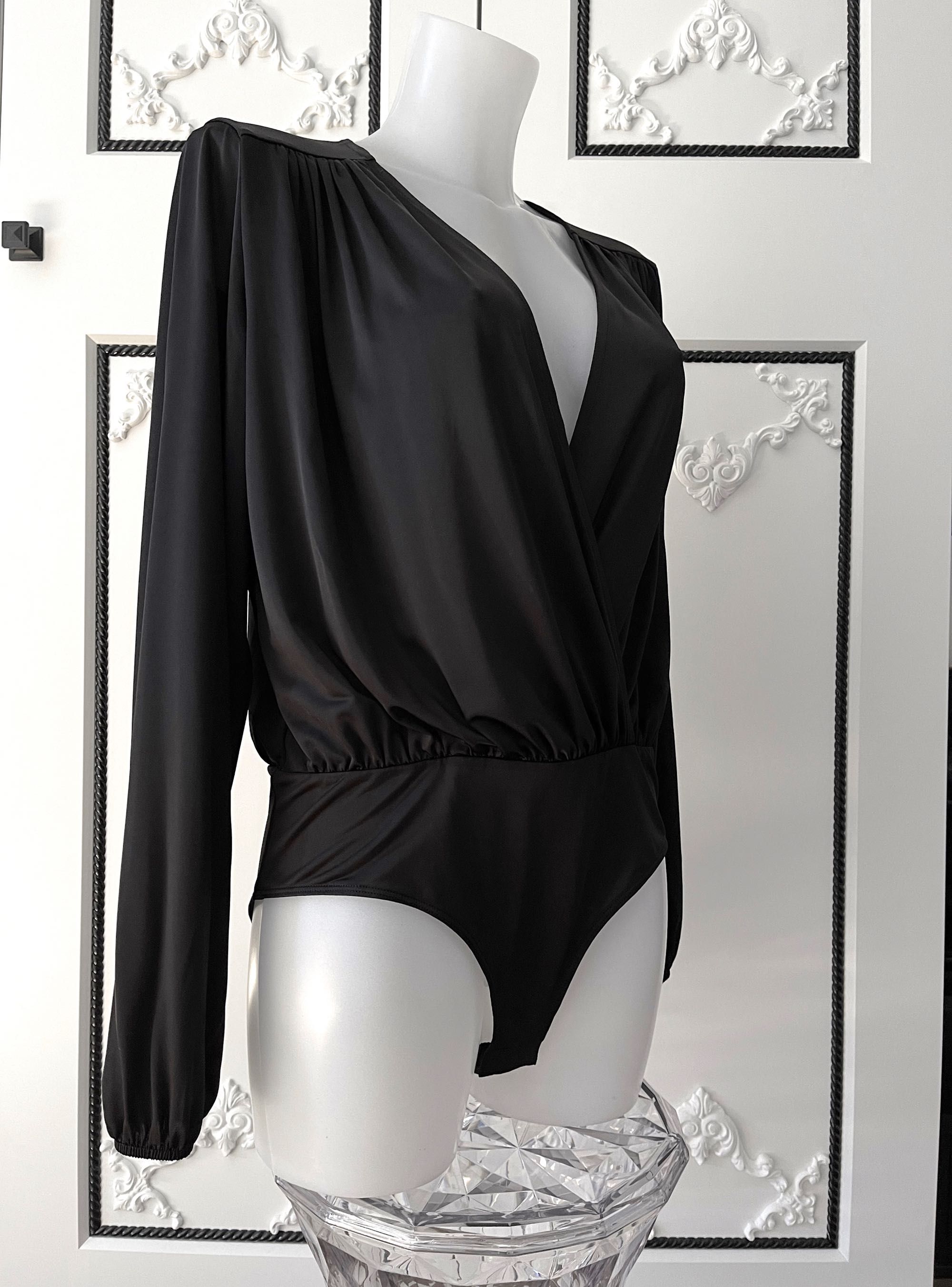 H&M Eleganckie Efektowne Czarne body Rozmiar 38 M