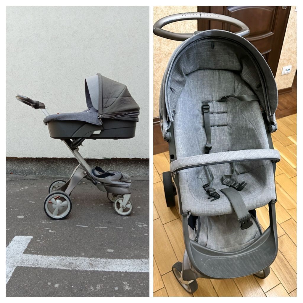 Stokke xplory. Люлька та прогулянковий блок.