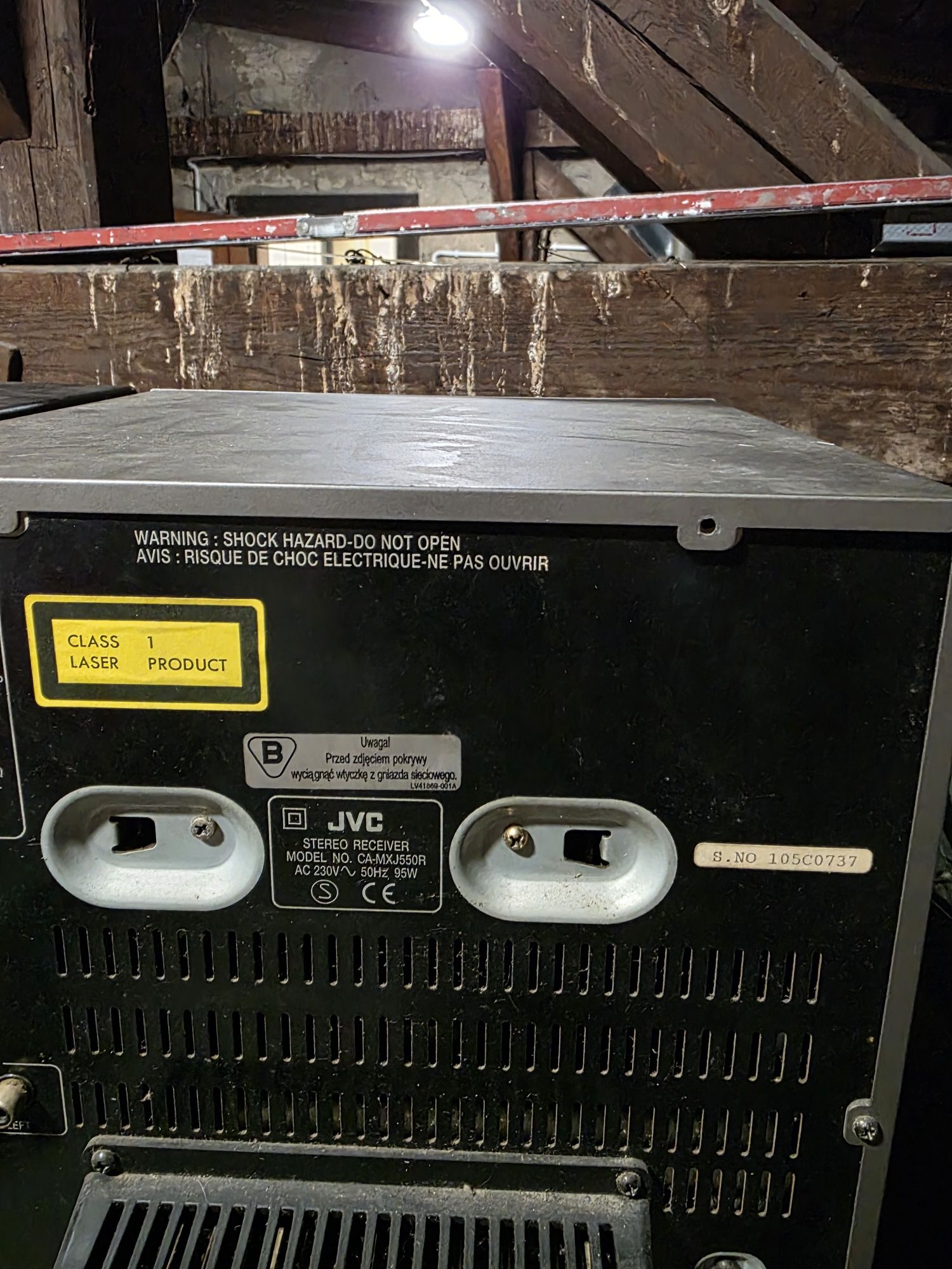 JVC Compact Component System (Model MX-J550R):