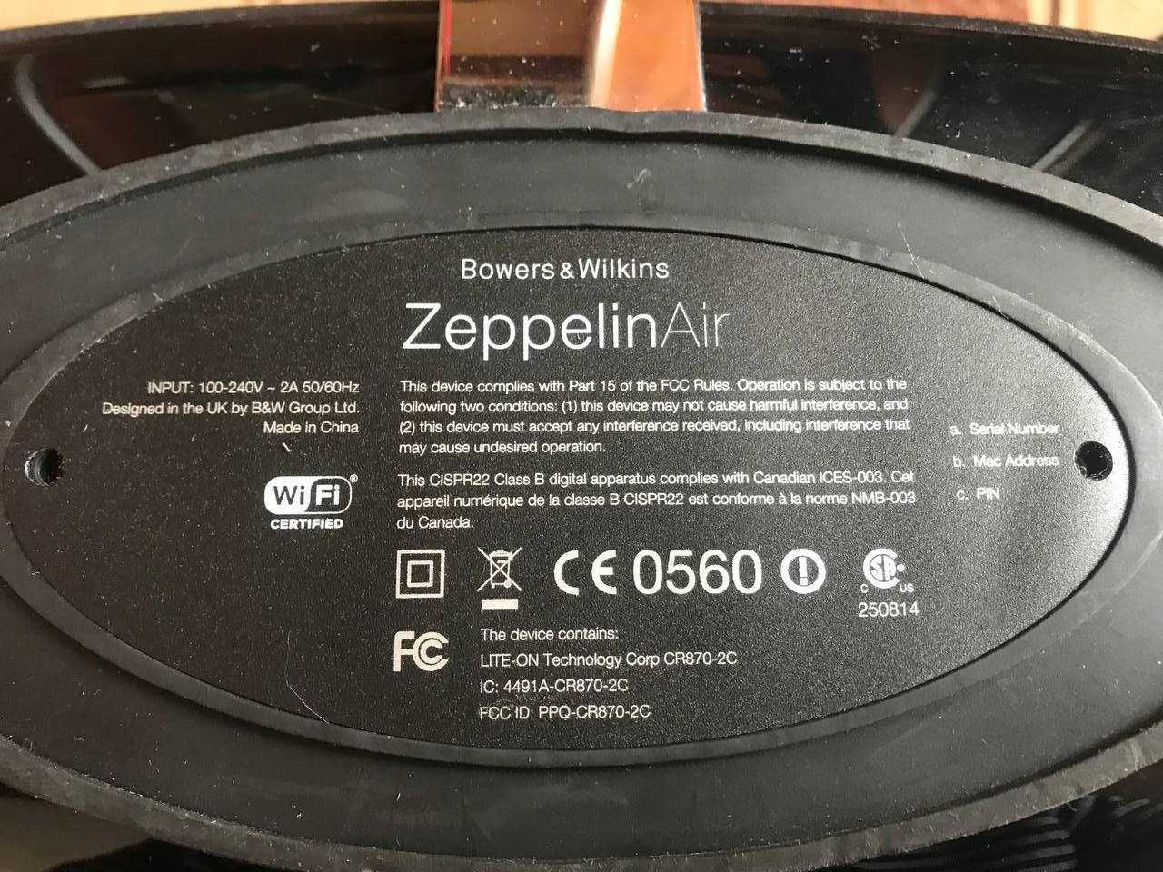 Стаціонарна акустика Zepplin Air (iPhone lightning роз'єм)