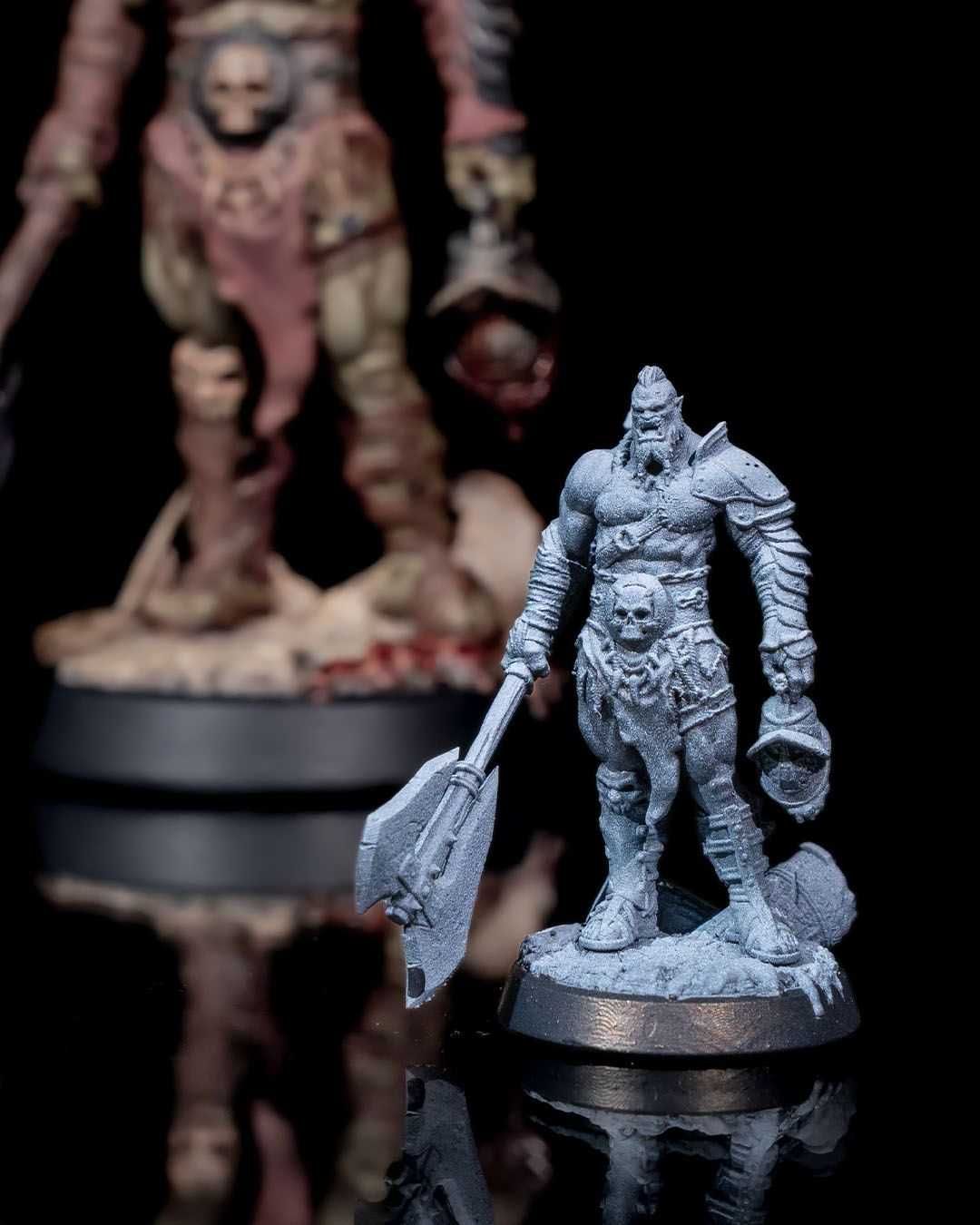 Kurk Pół-Ork Obliterator figurka 32mm 14K zgodna z DnD RPG Pathfinder