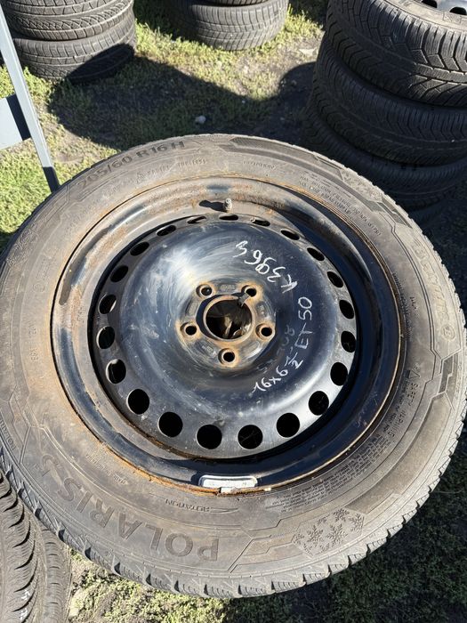 Komplet kół zimowych 5x108 Ford 205/60/16 Barum 6,5mm
