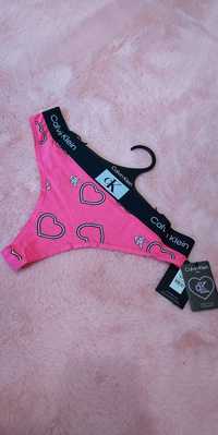 CK Calvin Klein CK stringi różowe M figi bikini majtki damskie