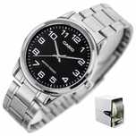 Zegarek Męski Casio Herman +box +grawer Stalowy Cyfry Bransoleta Srebr
