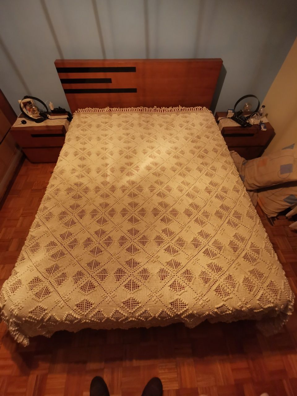 Colcha de renda para cama de casal