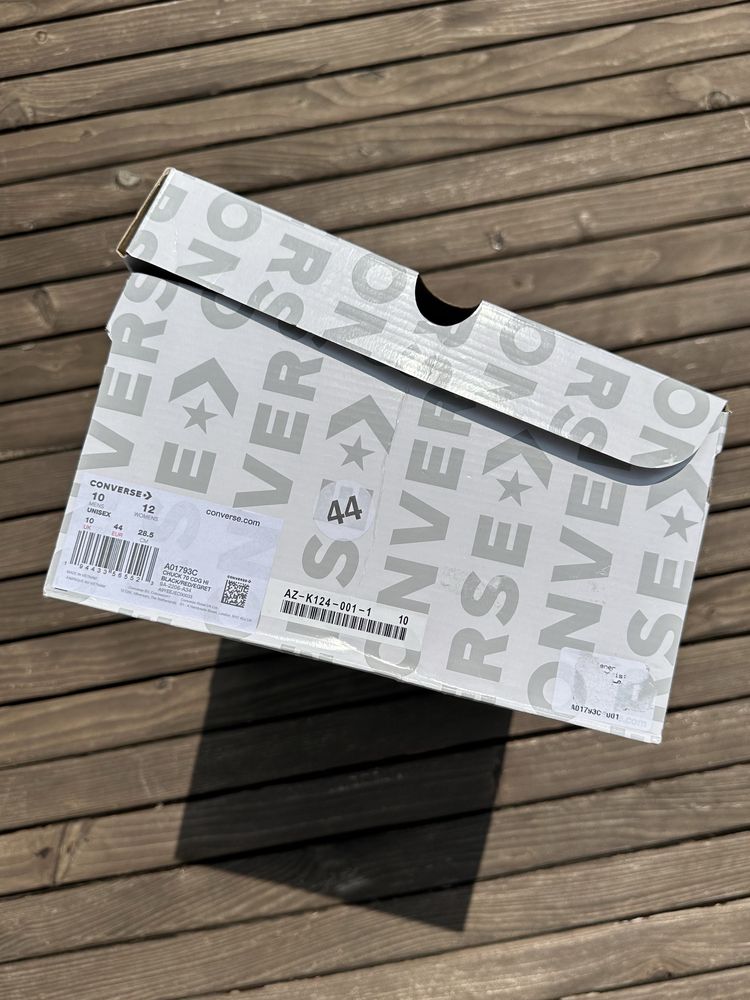 Оригінальні кеди Converse x Comme Des Garçons Play Chuck 70 Black Red