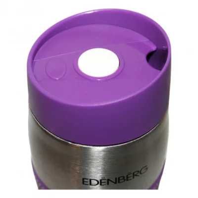 Термокухоль Edenberg з силіконовим ковзанням 380мл 20см Фіолетова