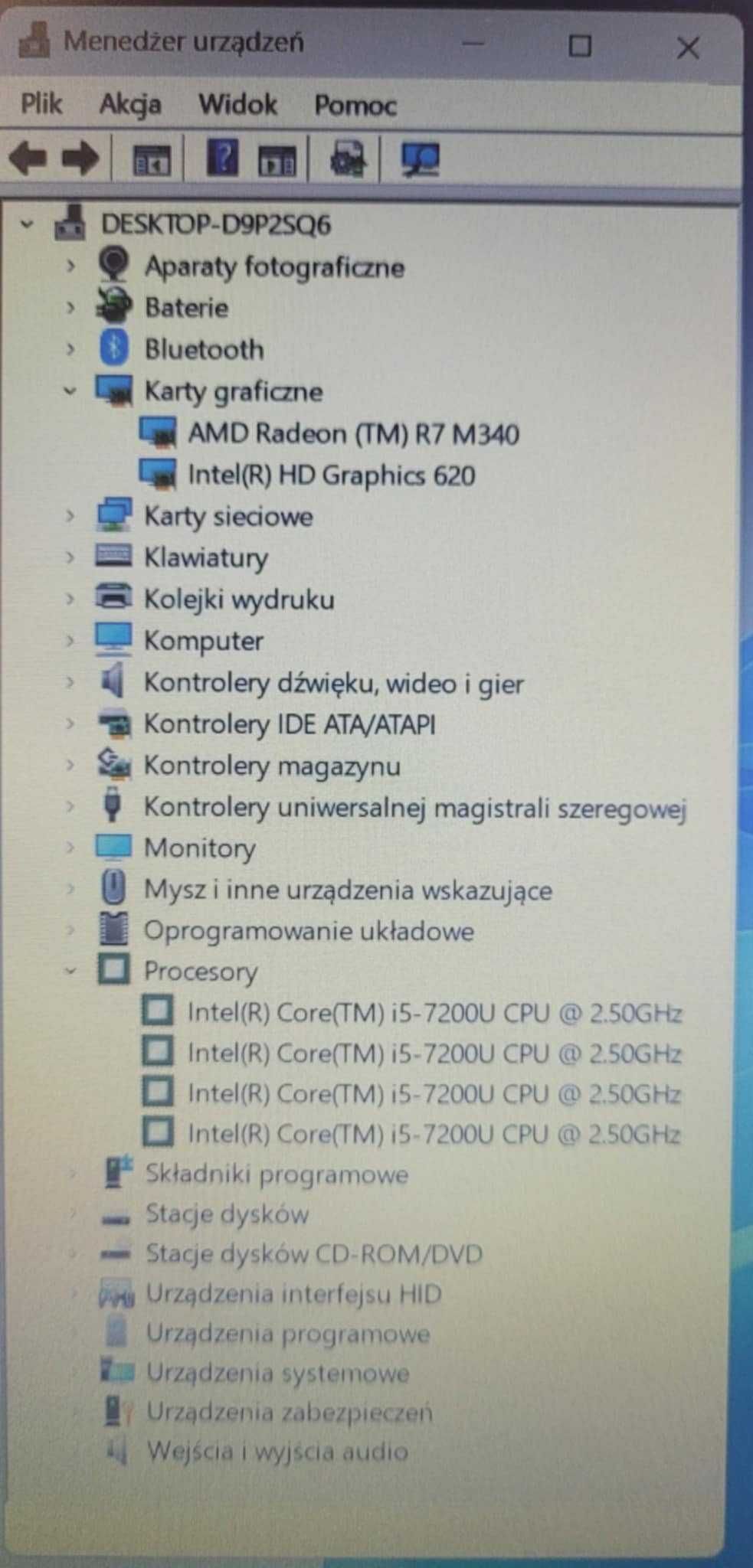 HP 15-bs035ne / i5-7200U / AMD R7 M340 4 GB / 16 GB RAM / 256 GB SDD