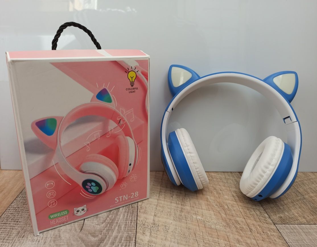 Распродажа! Беспроводные наушники Bluetooth Cat Ear MicroSD Fm