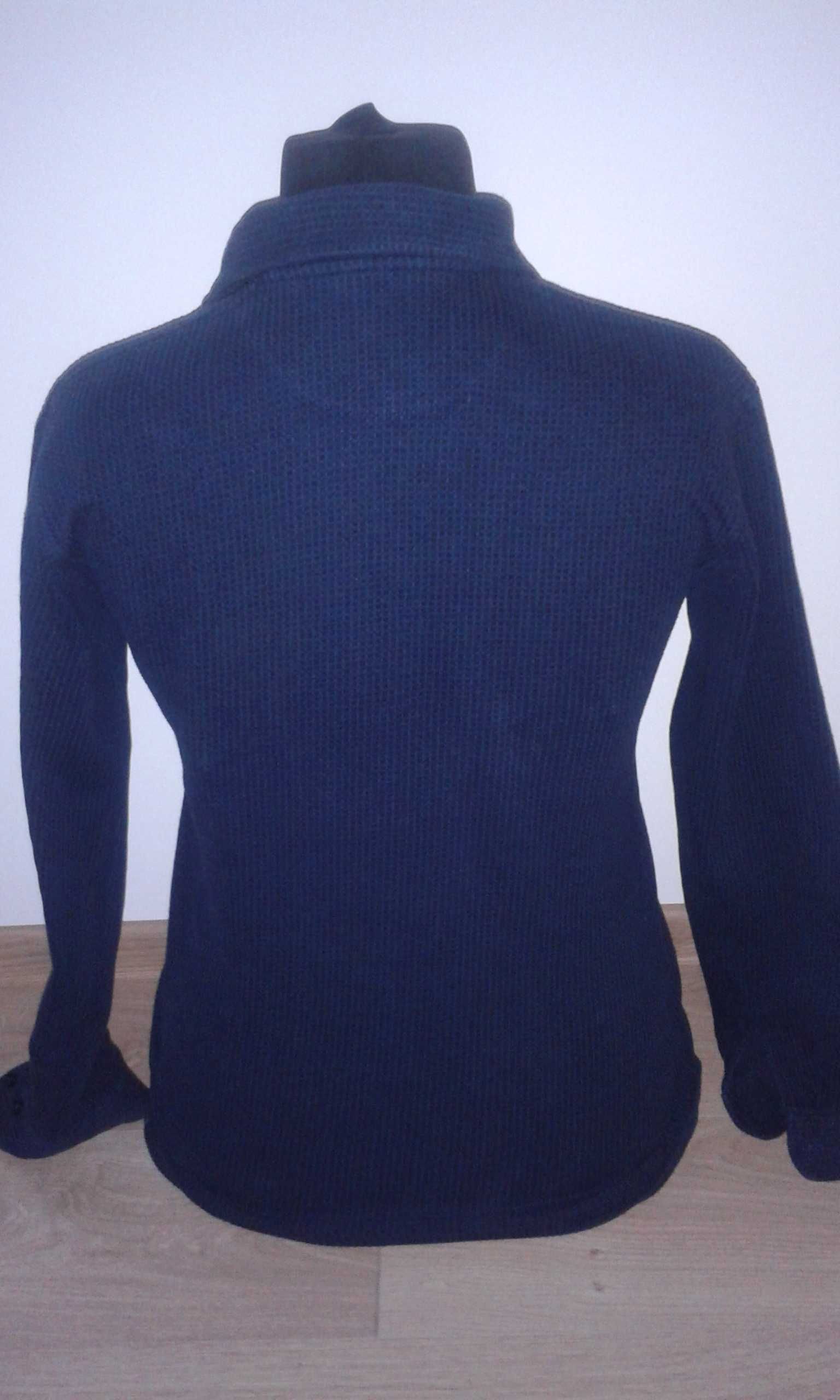 M Bluza męska bawełna T-shirt z długim rękawem granatowa