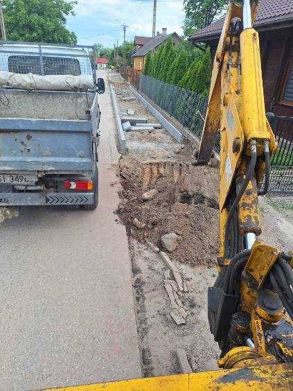 Koparko-ładowarka, minikoparka, wiertnica, młot, fundament, usługi,HDS