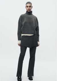 сірий ,графітовий шерстяний светр під горло В НАЯВНОСТІ Zara розмір S