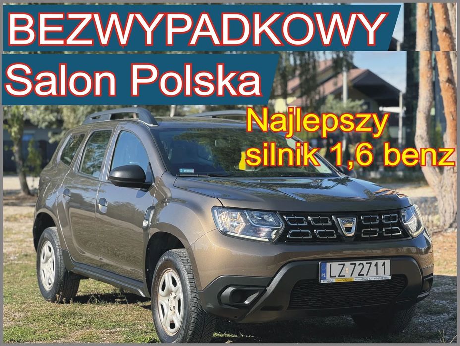 Dacia Duster 100%BEZWYPADKOWY Salon-Polska Stan PERFEKCYJNY Klima Gwarancja 12 m-cy