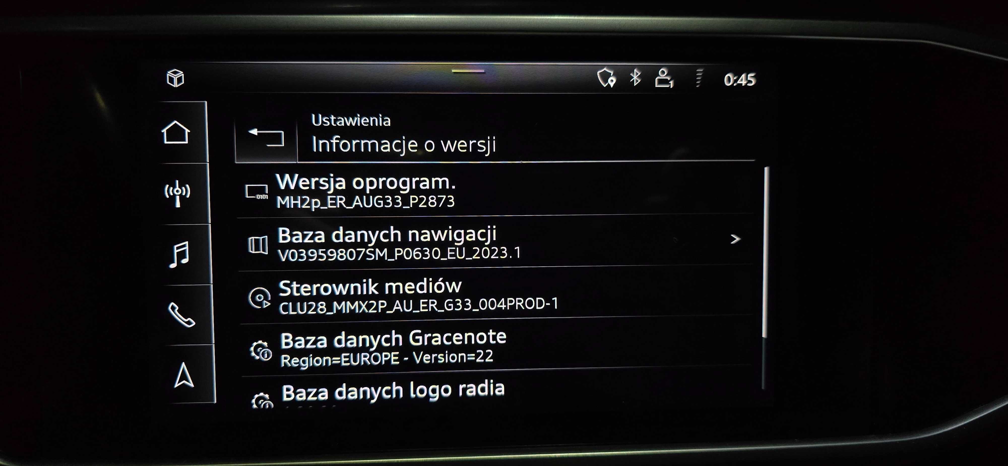 Konwersja MH2P AUDI A6 A7 A8 Q7  USA-->EU Zmiana języka Najnowsze mapy
