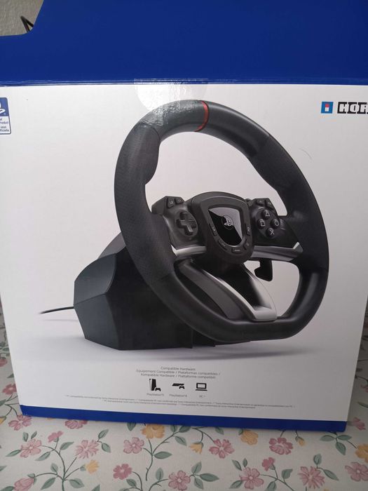 Volante + Pedais PS5/PS4/PC (suporte p/secretária]