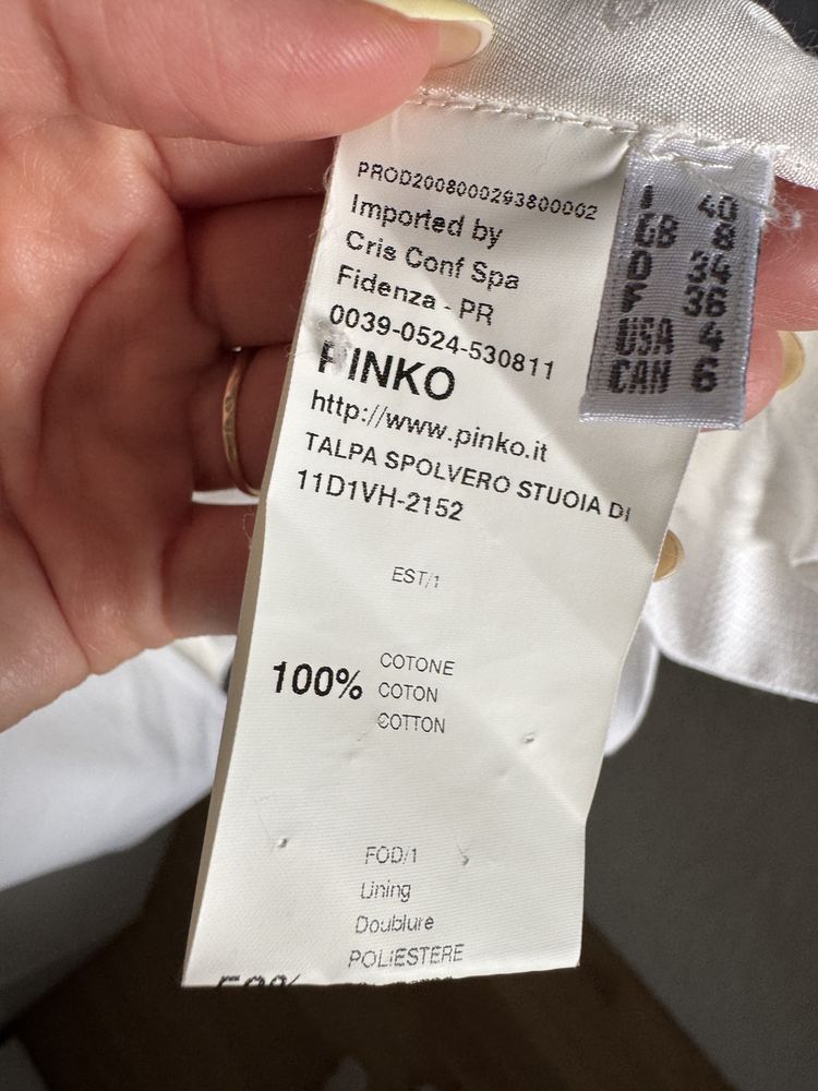 Płaszczyk marynarka pinko 36 kremowy biały