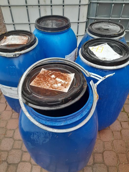 Beczka 130l z klamrą I deklem bańka mauzer