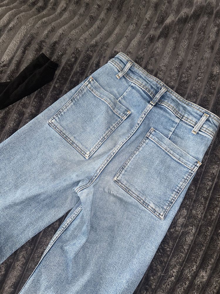 Джинси Zara кльош +топ лот кофтинка клёш