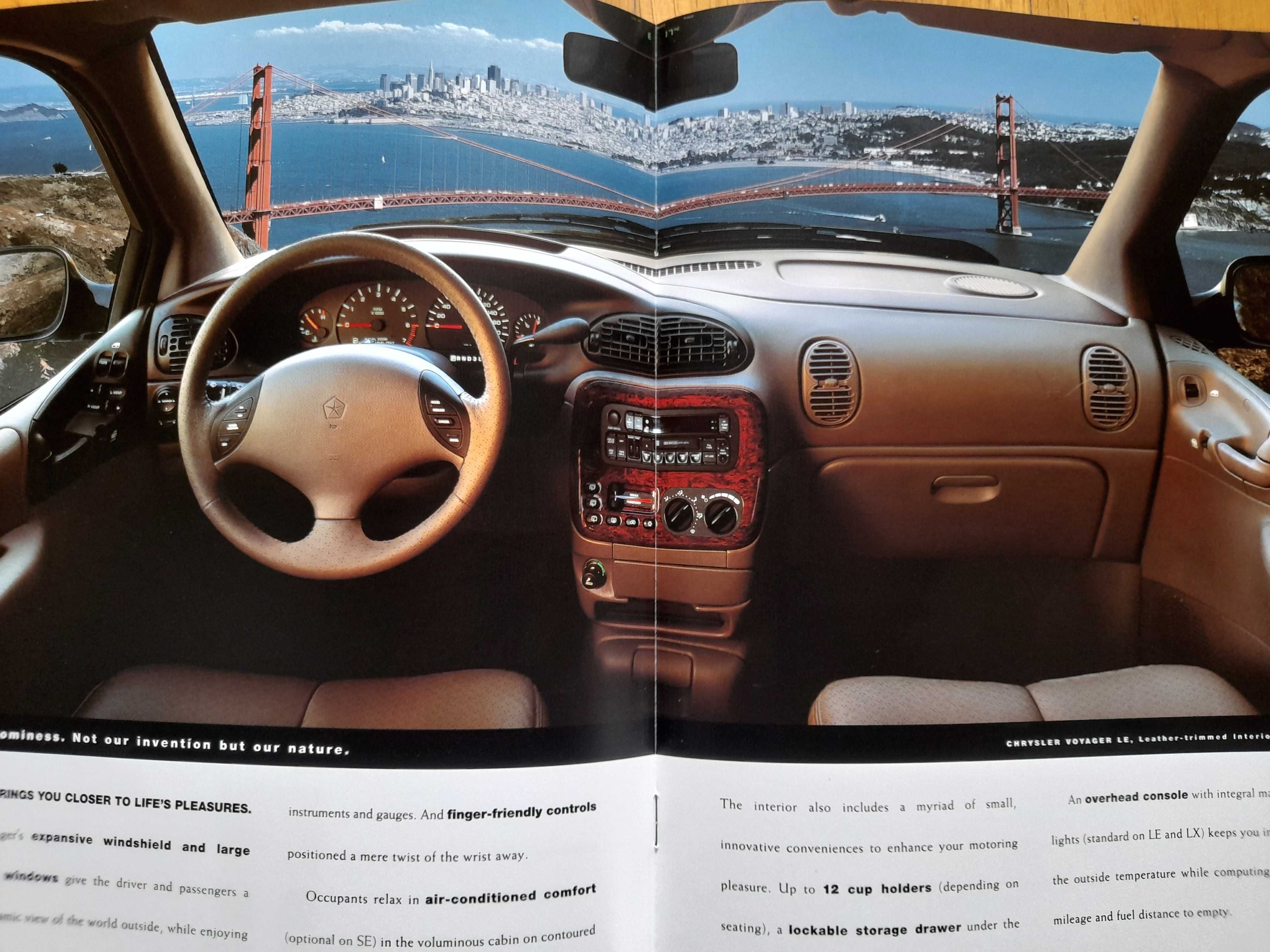 CHRYSLER Voyager 2.0, 2.4L, 2.5L TD, 3.3L i 3.8L V6 - 2 prospekty 1999