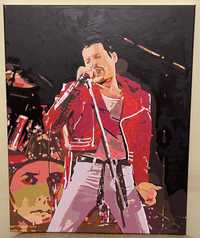 Freddie Mercury Queen obraz malowany na płótnie 40x50