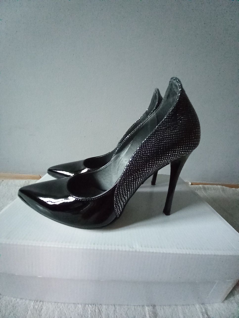 Buty szpilki skórzane nowe rozm. 36