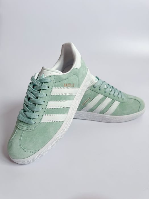 Жіночі кросівки Adidas Gazelle 38 розмір. Зелені кеди адідас газель