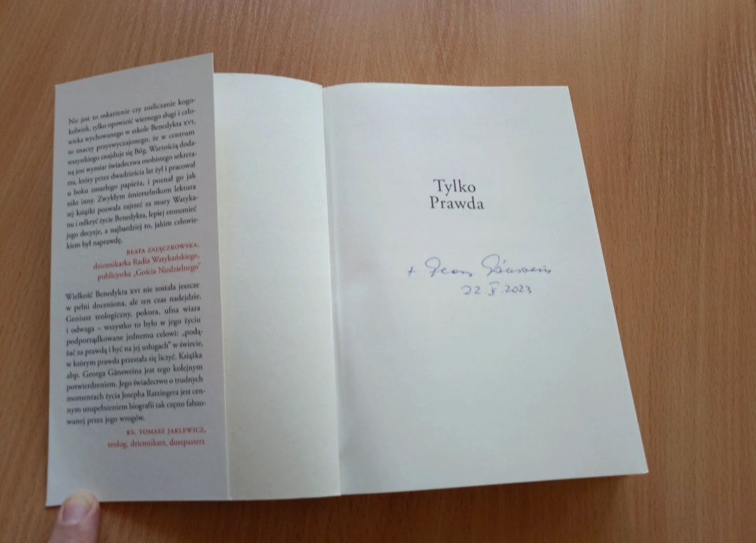 Tylko Prawda. Moje życie u boku Benedykta XVI Abp Georg Gänswein
Saver