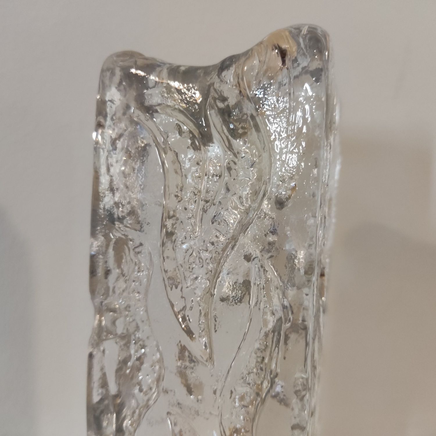 Castiçal de cristal de Ingrid Glashütte, Blockkristall Kerzenleuchter